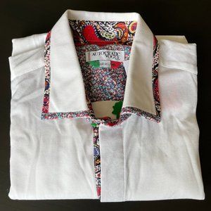 NWT Autocratic Vogue Button Up Shirt Mens Size Large White Short Sleeve Collared